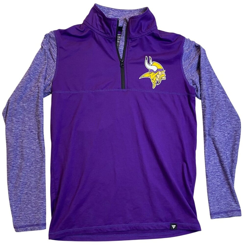 Minnesota Vikings NFL Fanatics Pro Line Men's 1/4 Zip Pullover Small Long Sleeve